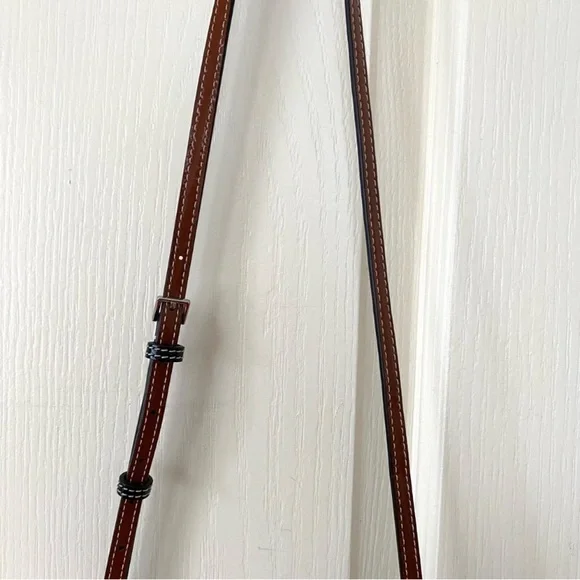 Tory Burch McGraw Color Block Patent Leather Canvas Camera Crossbody Bag - Picture 5 of 15